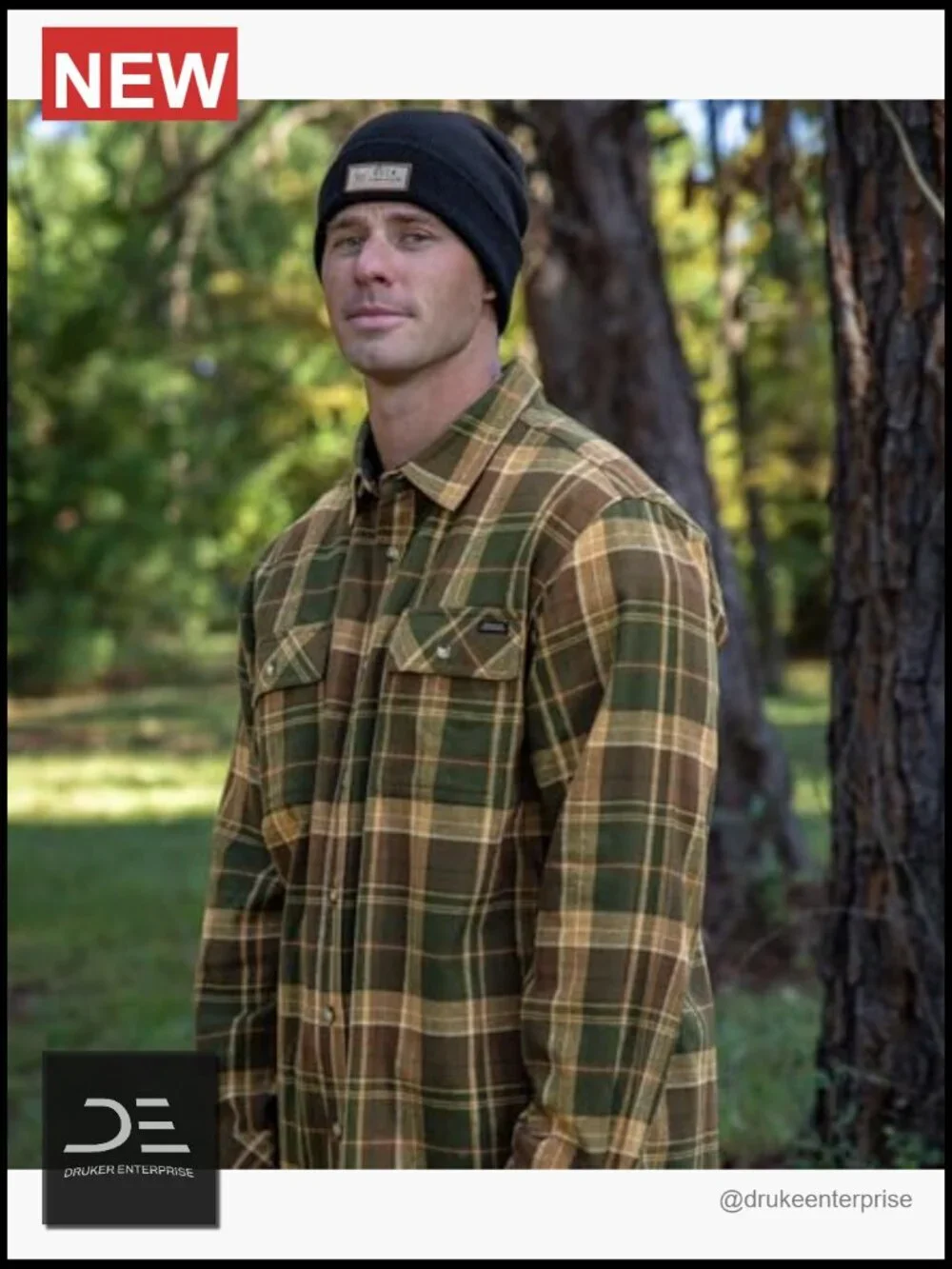 Long Sleeve Plaid Flannel 100% Cotton Button Down Shirt